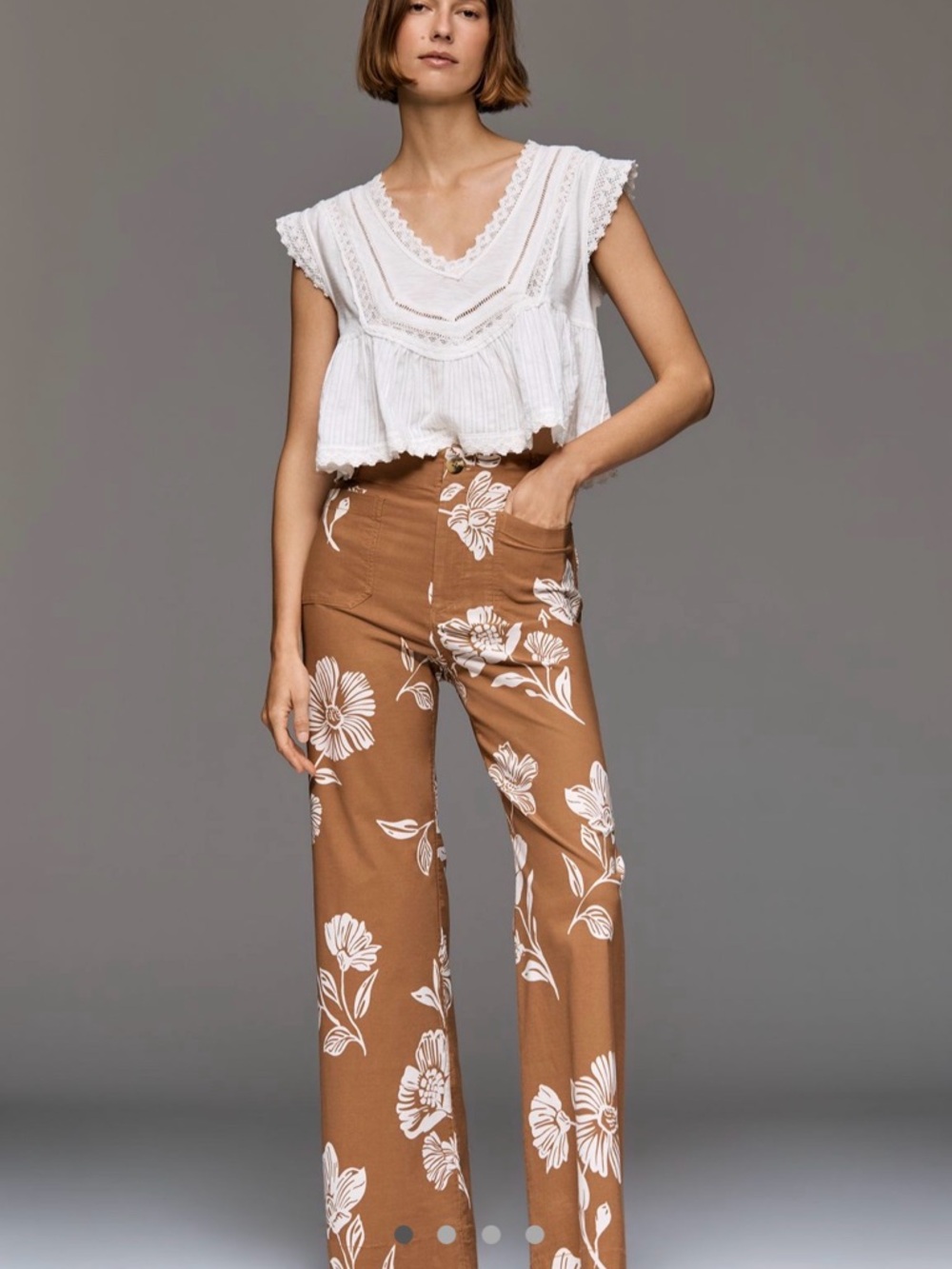 Anthropologie Maeve The Colette Floral Wide-Leg Pants 31 NWT